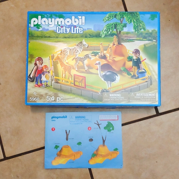 EUC * PLAYMOBIL * CITY LIFE * ZOO * WILD ANIMAL ENCLOSURE * VINTAGE - Picture 2 of 4